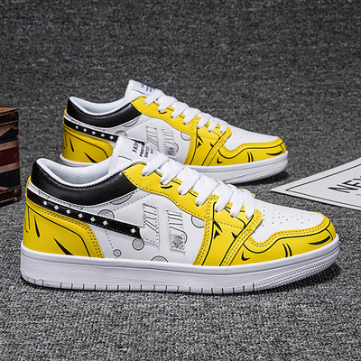 Πολύχρωμα ανδρικά αθλητικά παπούτσια με επίπεδη σόλα