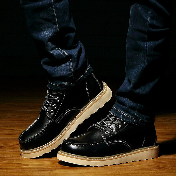 Ανδρικές μπότες casual από έκο δέρμα με ή χωρίς ζεστή φόδρα