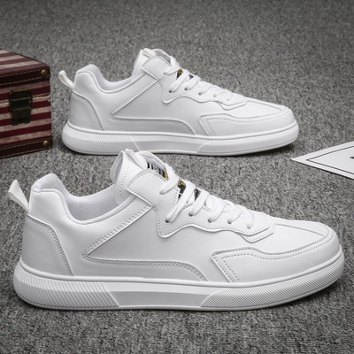 Ανδρικά έκο δερμάτινα αθλητικά παπούτσια με επίπεδη σόλα