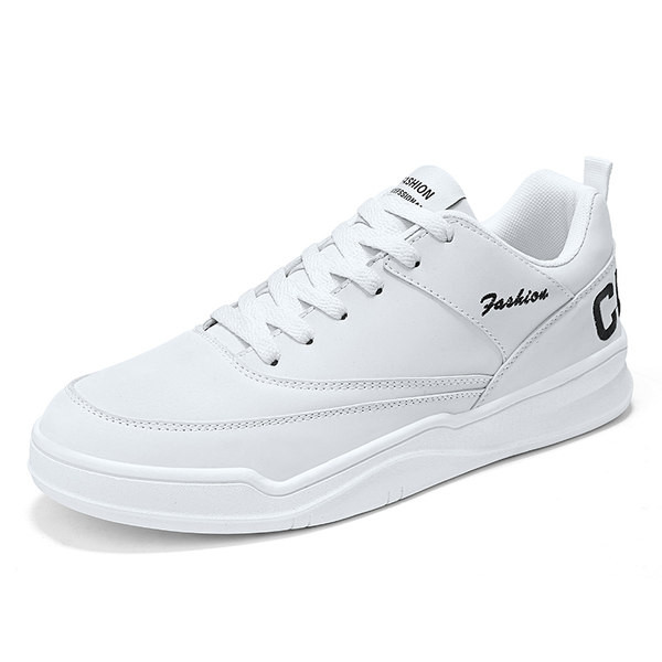 Model nou de adidași pentru bărbați cu talpă plate - alb-negru