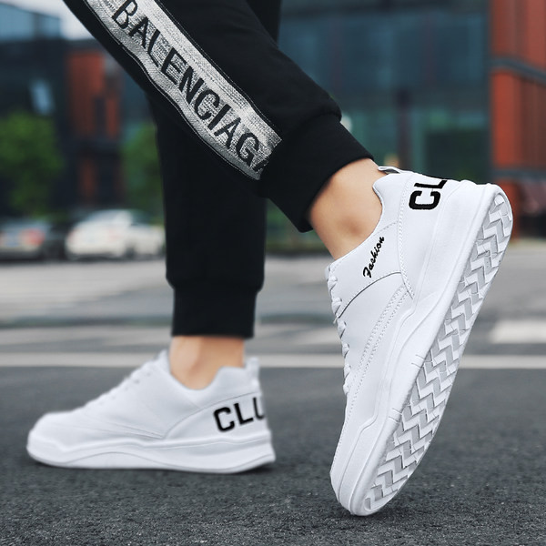 Model nou de adidași pentru bărbați cu talpă plate - alb-negru