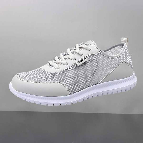 Adidași pentru bărbați cu plasă și talpă plată