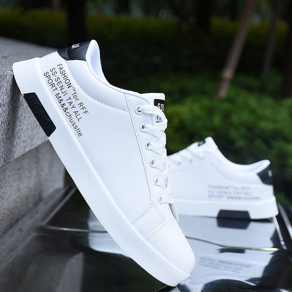 Tenisi casual barbatesti cu talpa plata - piele ecologica