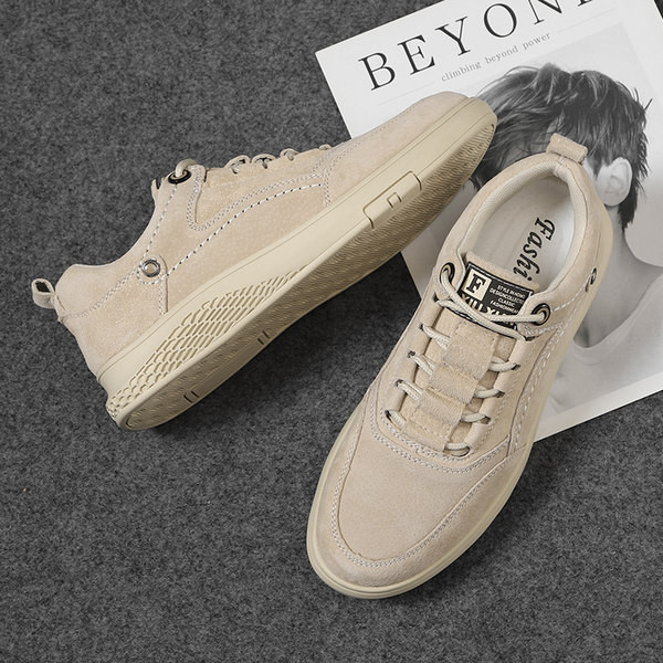 Muške tenisice od eko brušene kože s ravnim potplatom