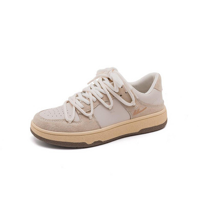 Adidasi de dama cu cravate de culoare maro