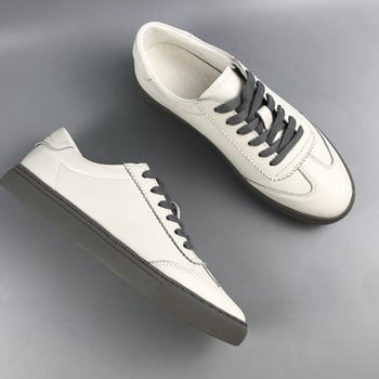 Νέο μοντέλο ανδρικά sneakers από οικολογικό δέρμα με επίπεδη σόλα