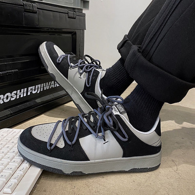 Muške tenisice od eko brušene kože s vezicama