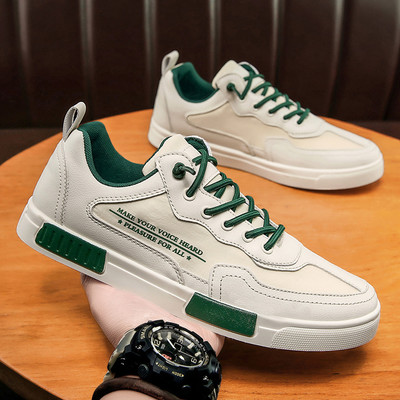 Tenisi de toamna pentru barbati comozi si usori din imitatie de piele