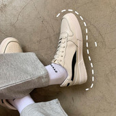 Tenisi casual barbatesti din imitatie de piele pentru toamna si primavara