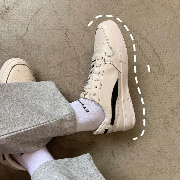 Tenisi casual barbatesti din imitatie de piele pentru toamna si primavara