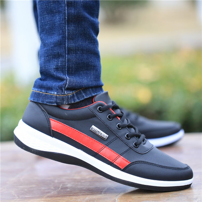 Casual παπούτσια από faux δέρμα με κορδόνια