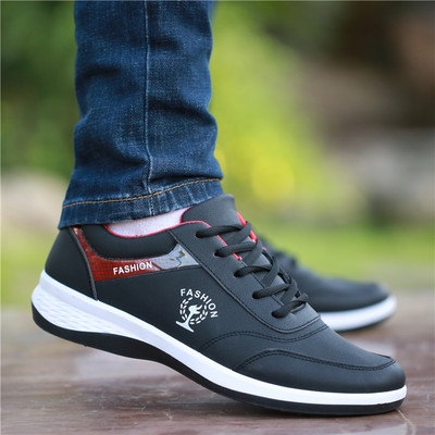 Casual παπούτσια από faux δέρμα με κορδόνια