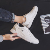 Tenisi albi barbatesti din piele ecologica pentru toamna si iarna