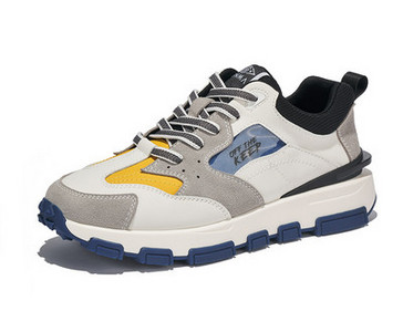 Ανδρικά sneakers eco suede - επίπεδη σόλα