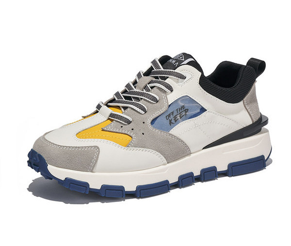 Tenisi barbati din piele intoarsa ecologica - talpa plata