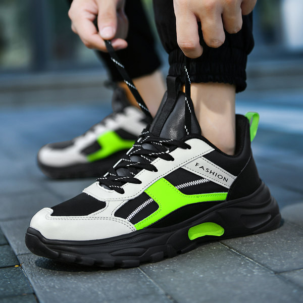 Adidasi de toamna barbatesti din imitatie de piele cu sireturi - trei culori