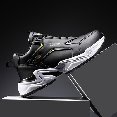 Tenisi casual din piele ecologica cu sireturi