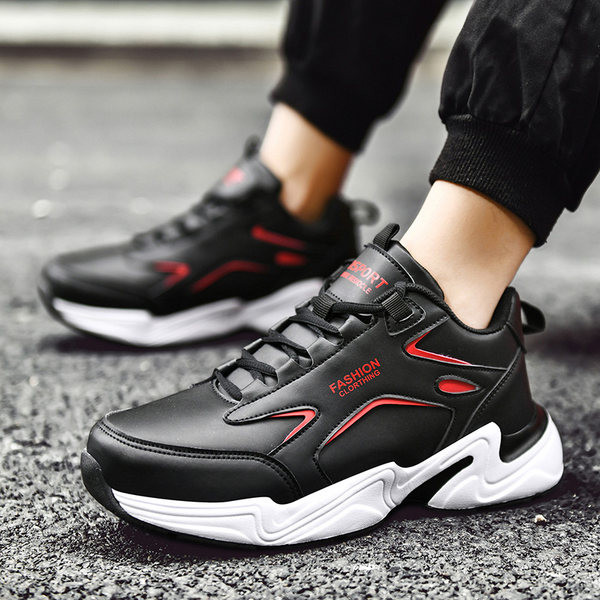 Tenisi casual din piele ecologica cu sireturi