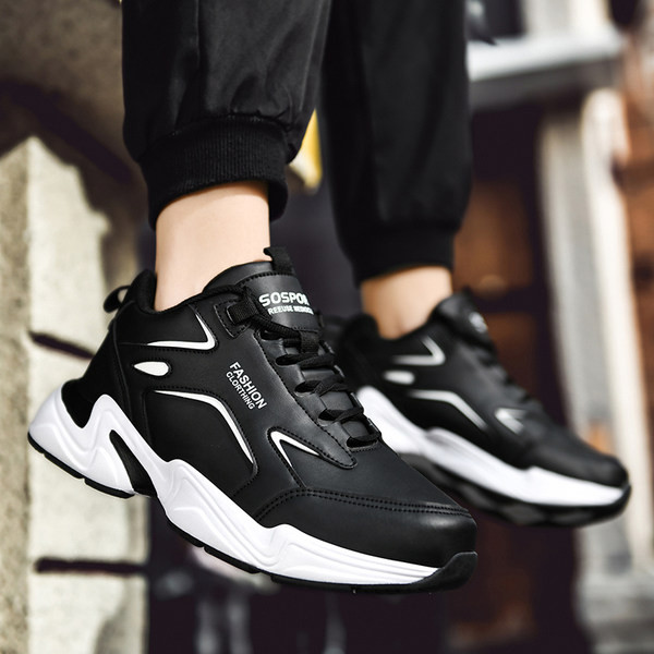 Tenisi casual din piele ecologica cu sireturi