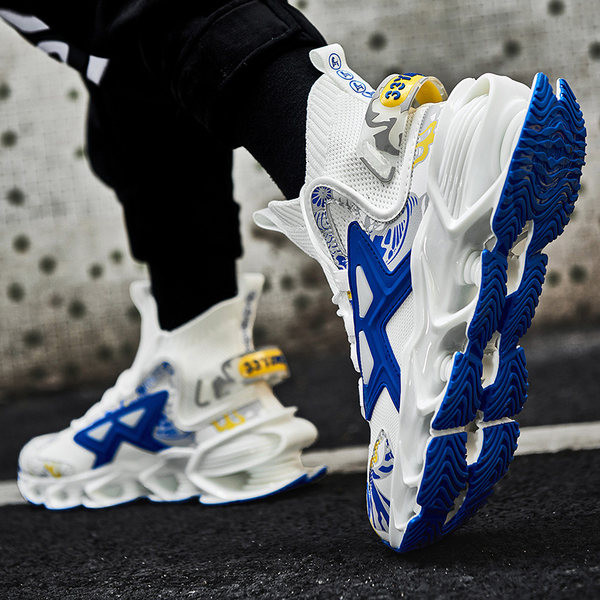 Naujo modelio vyriški aukšti sportbačiai su spalvotomis aplikacijomis