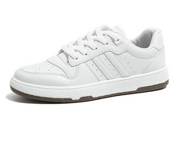 Γυναικεία sneakers με μπορντούρα και επίπεδη σόλα μονόχρωμα