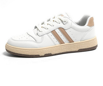 Γυναικεία sneakers με μπορντούρα και επίπεδη σόλα μονόχρωμα