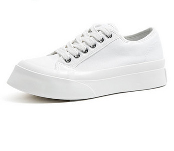 Tenisi dama din piele ecologica in doua modele cu sireturi