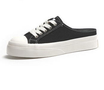 Tenisi dama din piele ecologica in doua modele cu sireturi