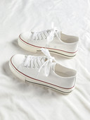 Tenisi casual dama din material textil model uni