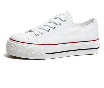 Tenisi casual dama din material textil model uni