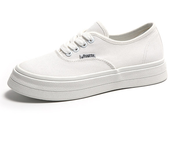 Γυναικεία casual sneakers από ύφασμα με επίπεδη σόλα