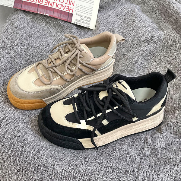 Tenisi casual dama cu talpa plata in doua culori