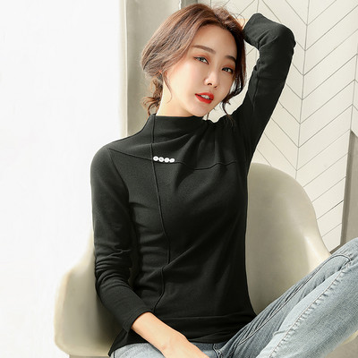 Polo toamna-iarna cu nasturi decorativi