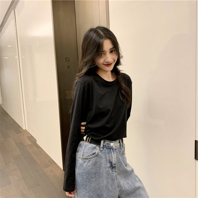 Široka ležerna bluza s okruglim izrezom u više boja