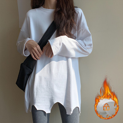 Γυναικεία casual μπλούζα με οβάλ λαιμόκοψη - δύο μοντέλα