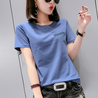 Γυναικείο βαμβακερό μπλουζάκι με επιγραφή