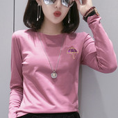 Bluză casual din bumbac cu broderie colorată