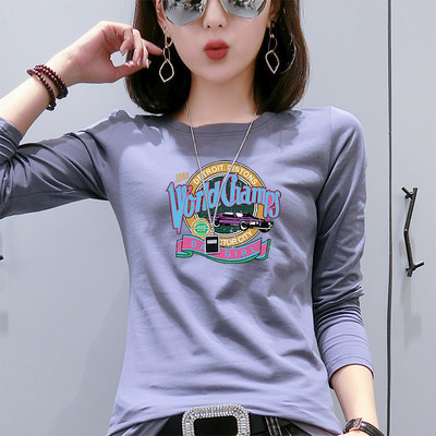 Casual μπλούζα με στρογγυλή λαιμόκοψη και στάμπα