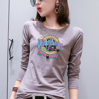 Casual μπλούζα με στρογγυλή λαιμόκοψη και στάμπα