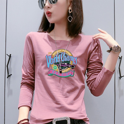 Casual μπλούζα με στρογγυλή λαιμόκοψη και στάμπα