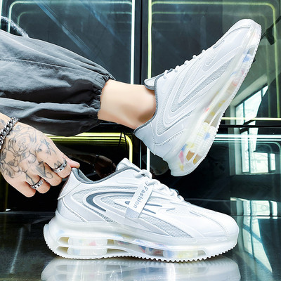 Νέο μοντέλο ανδρικά sneakers που αναπνέουν με χρωματιστή σόλα