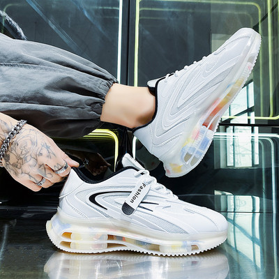 Νέο μοντέλο ανδρικά sneakers που αναπνέουν με χρωματιστή σόλα