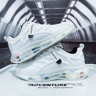 Νέο μοντέλο ανδρικά sneakers που αναπνέουν με χρωματιστή σόλα