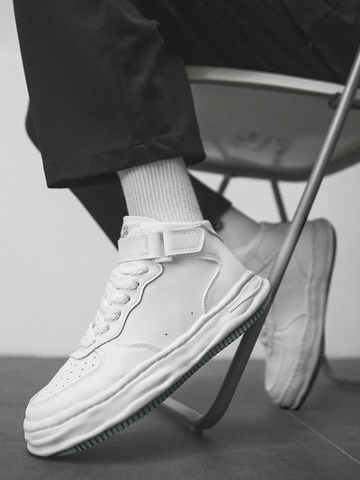 Νέο μοντέλο ανδρικά έκο δερμάτινα sneakers - ασπρόμαυρα