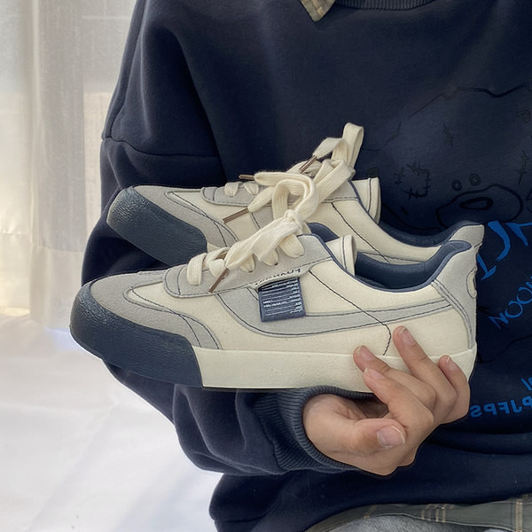 Tenisi damă casual din material textil, cu inscripție și talpă plată