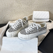 Casual γυναικεία sneakers με σχέδιο και επίπεδη σόλα