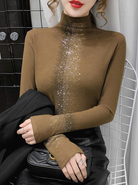 Εφαρμοσμένο γυναικείο ζιβάνκο με λαμπερό αποτέλεσμα