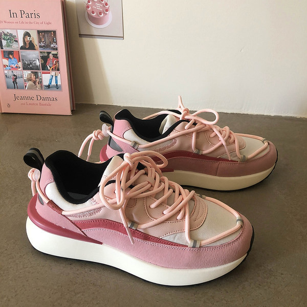 Γυναικεία sneakers με eco suede κορδόνια