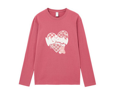 Γυναικεία βαμβακερή μπλούζα με απλικέ χρώμα