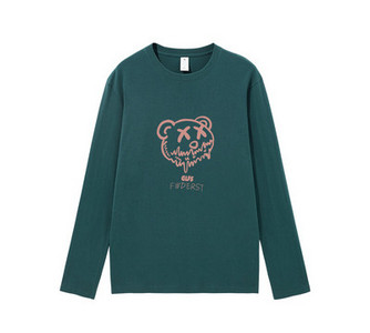 Casual μπλούζα με στάμπα και οβάλ λαιμόκοψη